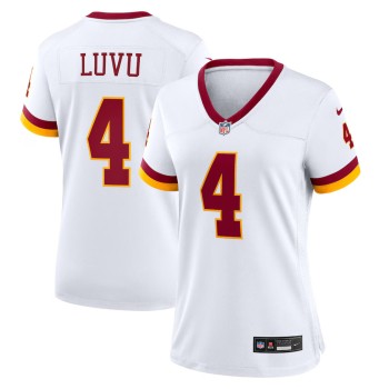 Women's Washington Commanders #4 Frankie Luvu Nike White Game Super Bowl Era Jersey