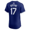 Men's Los Angeles Dodgers #17 Shohei Ohtani Royal 2024 World Series Alternate Elite Player Jersey