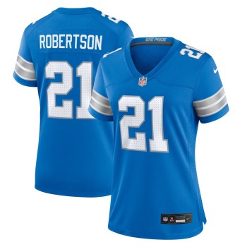 Women's Detroit Lions Amik Robertson Blue Team Game Jersey Women's Detroit Lions Amik Robertson Blue Team Game Jersey