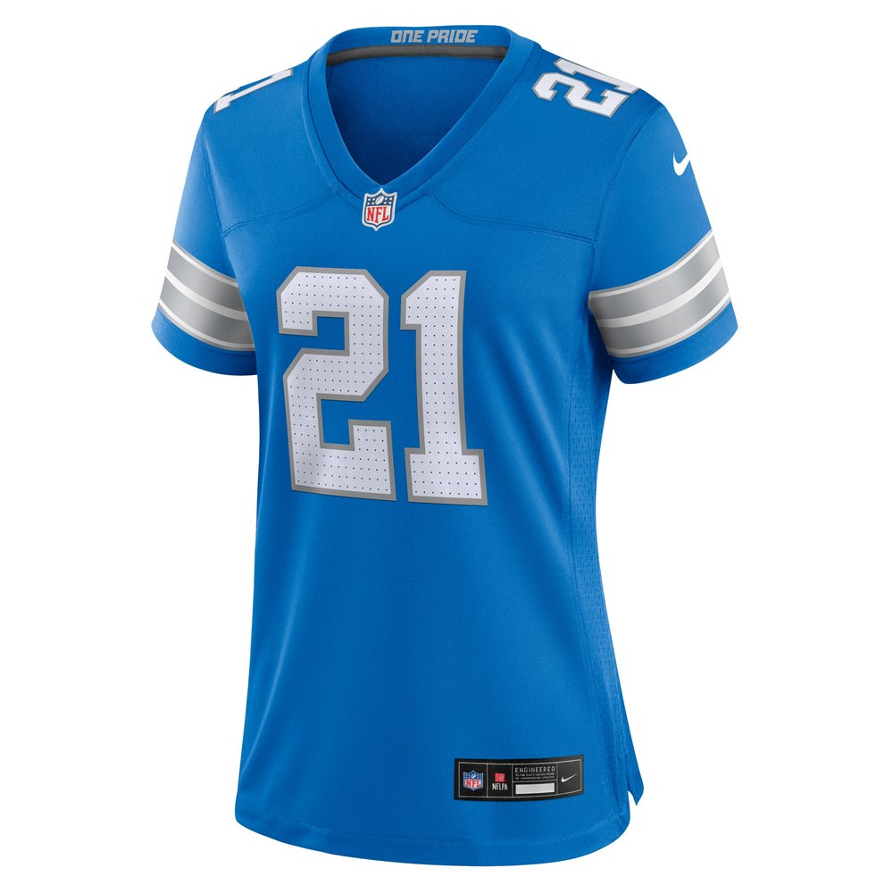 Women's Detroit Lions Amik Robertson  Blue Team Game Jersey