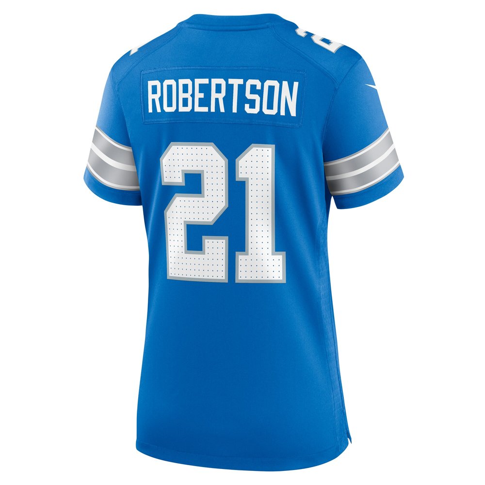Women's Detroit Lions Amik Robertson  Blue Team Game Jersey