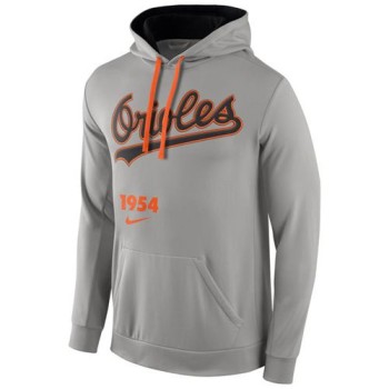 Baltimore Orioles Cooperstown Performance Pullover Gray MLB Hoodie