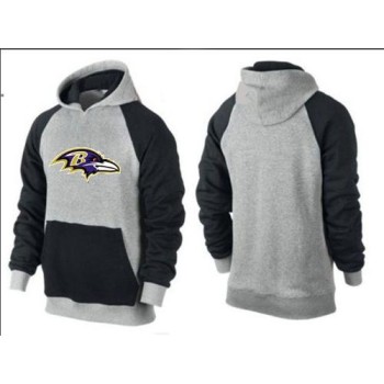 Baltimore Ravens Logo Pullover Hoodie Grey & Black Baltimore Ravens Logo Pullover Hoodie Grey & Black