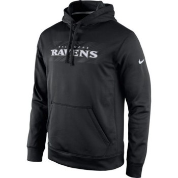 Baltimore Ravens KO Speed Wordmark Performance Hoodie Black