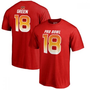 Bengals #18 A.J. Green AFC Pro Line 2018 NFL Pro Bowl Red T-Shirt Bengals #18 A.J. Green AFC Pro Line 2018 NFL Pro Bowl Red T-Shirt