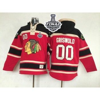 Blackhawks #00 Clark Griswold Red Sawyer Hooded Sweatshirt 2015 Stanley Cup Stitched NHL Jersey Blackhawks #00 Clark Griswold Red Sawyer Hooded Sweatshirt 2015 Stanley Cup Stitched NHL Jersey