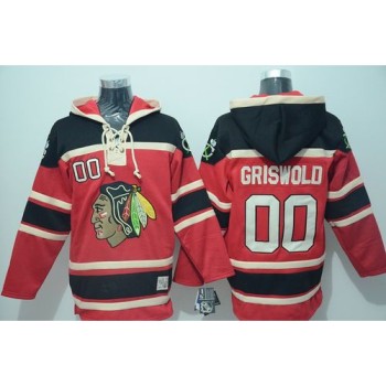 Blackhawks #00 Clark Griswold Red Sawyer Hooded Sweatshirt Stitched NHL Jersey Blackhawks #00 Clark Griswold Red Sawyer Hooded Sweatshirt Stitched NHL Jersey