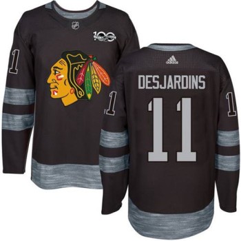 Blackhawks #11 Andrew Desjardins Black 1917-2017 100th Anniversary Stitched NHL Jersey Blackhawks #11 Andrew Desjardins Black 1917-2017 100th Anniversary Stitched NHL Jersey