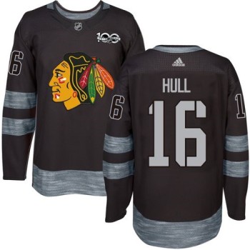 Blackhawks #16 Bobby Hull Black 1917-2017 100th Anniversary Stitched NHL Jersey Blackhawks #16 Bobby Hull Black 1917-2017 100th Anniversary Stitched NHL Jersey