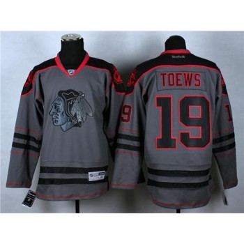 Blackhawks #19 Jonathan Toews Charcoal Cross Check Fashion Stitched NHL Jersey Blackhawks #19 Jonathan Toews Charcoal Cross Check Fashion Stitched NHL Jersey