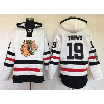Blackhawks #19 Jonathan Toews White Sawyer Hooded Sweatshirt 2017 Winter Classic Stitched NHL Jersey Blackhawks #19 Jonathan Toews White Sawyer Hooded Sweatshirt 2017 Winter Classic Stitched NHL Jersey