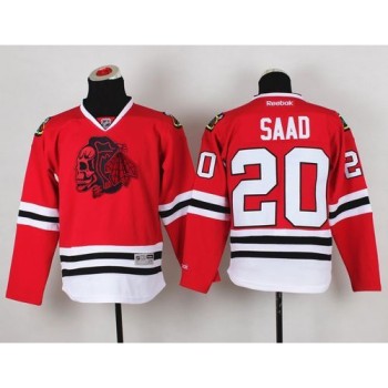 Blackhawks #20 Brandon Saad Red(Red Skull) Stitched Youth NHL Jersey Blackhawks #20 Brandon Saad Red(Red Skull) Stitched Youth NHL Jersey