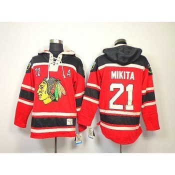 Blackhawks #21 Stan Mikita Red Sawyer Hooded Sweatshirt Stitched NHL Jersey Blackhawks #21 Stan Mikita Red Sawyer Hooded Sweatshirt Stitched NHL Jersey