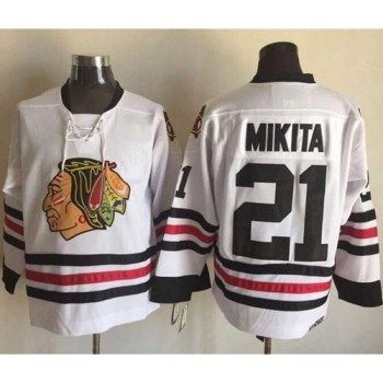 Blackhawks #21 Stan Mikita White CCM Throwback Stitched NHL Jersey Blackhawks #21 Stan Mikita White CCM Throwback Stitched NHL Jersey