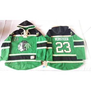 Blackhawks #23 Kris Versteeg Green St. Patrick's Day McNary Lace Hoodie Stitched NHL Jersey Blackhawks #23 Kris Versteeg Green St. Patrick's Day McNary Lace Hoodie Stitched NHL Jersey
