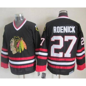 Blackhawks #27 Jeremy Roenick Black CCM Throwback Stitched NHL Jersey Blackhawks #27 Jeremy Roenick Black CCM Throwback Stitched NHL Jersey
