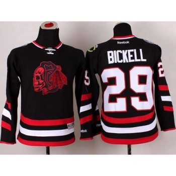 Blackhawks #29 Bryan Bickell Black(Red Skull) 2014 Stadium Series Stitched Youth NHL Jersey Blackhawks #29 Bryan Bickell Black(Red Skull) 2014 Stadium Series Stitched Youth NHL Jersey