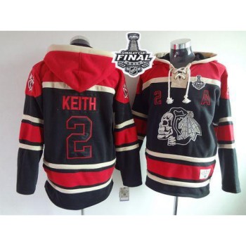 Blackhawks #2 Duncan Keith Black Sawyer Hooded Sweatshirt 2015 Stanley Cup Stitched NHL Jersey Blackhawks #2 Duncan Keith Black Sawyer Hooded Sweatshirt 2015 Stanley Cup Stitched NHL Jersey
