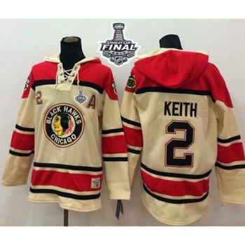 Blackhawks #2 Duncan Keith Cream Sawyer Hooded Sweatshirt 2015 Stanley Cup Stitched NHL Jersey Blackhawks #2 Duncan Keith Cream Sawyer Hooded Sweatshirt 2015 Stanley Cup Stitched NHL Jersey