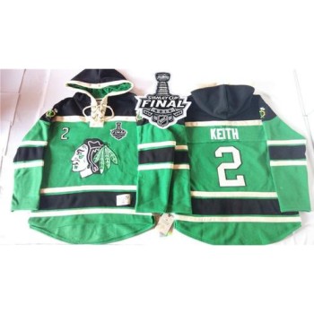 Blackhawks #2 Duncan Keith Green St. Patrick's Day McNary Lace Hoodie 2015 Stanley Cup Stitched NHL Jersey Blackhawks #2 Duncan Keith Green St. Patrick's Day McNary Lace Hoodie 2015 Stanley Cup Stitched NHL Jersey