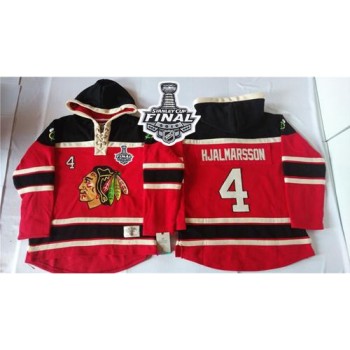Blackhawks #4 Niklas Hjalmarsson Red Sawyer Hooded Sweatshirt 2015 Stanley Cup Stitched NHL Jersey Blackhawks #4 Niklas Hjalmarsson Red Sawyer Hooded Sweatshirt 2015 Stanley Cup Stitched NHL Jersey