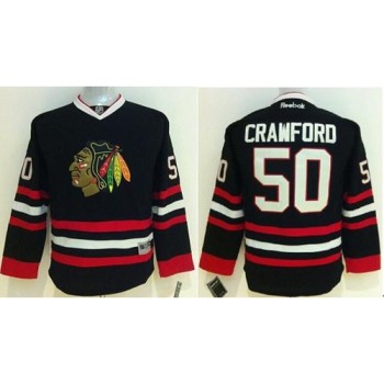 Blackhawks #50 Corey Crawford Black Stitched Youth NHL Jersey Blackhawks #50 Corey Crawford Black Stitched Youth NHL Jersey