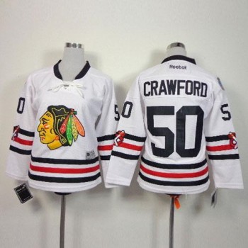 Blackhawks #50 Corey Crawford White 2015 Winter Classic Stitched Youth NHL Jersey Blackhawks #50 Corey Crawford White 2015 Winter Classic Stitched Youth NHL Jersey