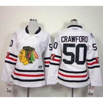 Blackhawks #50 Corey Crawford White 2015 Winter Classic Women's Stitched NHL Jersey Blackhawks #50 Corey Crawford White 2015 Winter Classic Women's Stitched NHL Jersey
