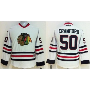 Blackhawks #50 Corey Crawford White Stitched Youth NHL Jersey Blackhawks #50 Corey Crawford White Stitched Youth NHL Jersey