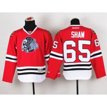 Blackhawks #65 Andrew Shaw Red(White Skull) Stitched Youth NHL Jersey Blackhawks #65 Andrew Shaw Red(White Skull) Stitched Youth NHL Jersey