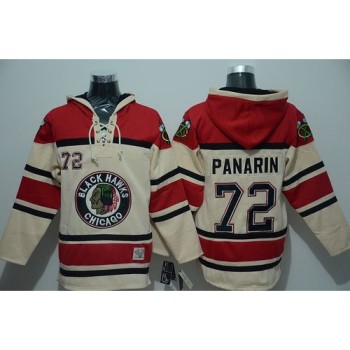 Blackhawks #72 Artemi Panarin Cream Sawyer Hooded Sweatshirt Stitched NHL Jersey Blackhawks #72 Artemi Panarin Cream Sawyer Hooded Sweatshirt Stitched NHL Jersey
