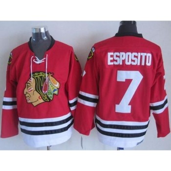 Blackhawks #7 Tony Esposito Red CCM Throwback Stitched NHL Jersey Blackhawks #7 Tony Esposito Red CCM Throwback Stitched NHL Jersey