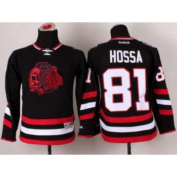 Blackhawks #81 Marian Hossa Black(Red Skull) 2014 Stadium Series Stitched Youth NHL Jersey Blackhawks #81 Marian Hossa Black(Red Skull) 2014 Stadium Series Stitched Youth NHL Jersey