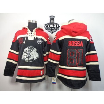 Blackhawks #81 Marian Hossa Black Sawyer Hooded Sweatshirt 2015 Stanley Cup Stitched NHL Jersey Blackhawks #81 Marian Hossa Black Sawyer Hooded Sweatshirt 2015 Stanley Cup Stitched NHL Jersey
