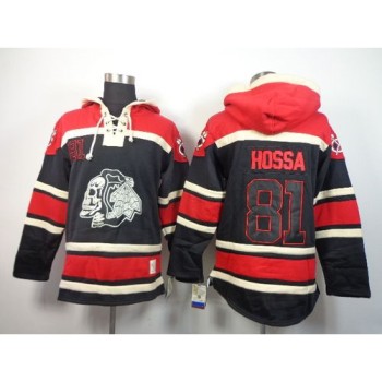 Blackhawks #81 Marian Hossa Black Sawyer Hooded Sweatshirt Stitched NHL Jersey Blackhawks #81 Marian Hossa Black Sawyer Hooded Sweatshirt Stitched NHL Jersey