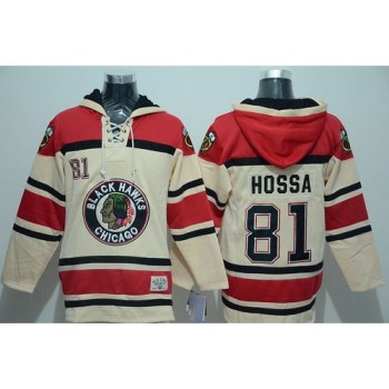 Blackhawks #81 Marian Hossa Cream Sawyer Hooded Sweatshirt Stitched NHL Jersey Blackhawks #81 Marian Hossa Cream Sawyer Hooded Sweatshirt Stitched NHL Jersey