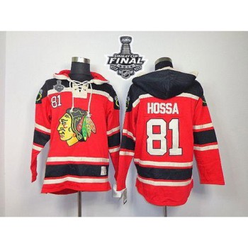 Blackhawks #81 Marian Hossa Red Sawyer Hooded Sweatshirt 2015 Stanley Cup Stitched NHL Jersey Blackhawks #81 Marian Hossa Red Sawyer Hooded Sweatshirt 2015 Stanley Cup Stitched NHL Jersey