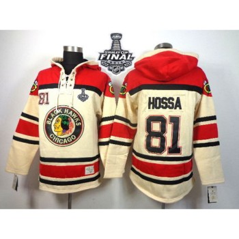 Blackhawks #81 Marian Hossa White Sawyer Hooded Sweatshirt 2015 Stanley Cup Stitched NHL Jersey Blackhawks #81 Marian Hossa White Sawyer Hooded Sweatshirt 2015 Stanley Cup Stitched NHL Jersey