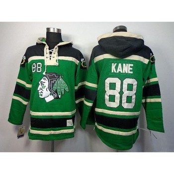 Blackhawks #88 Patrick Kane Green St. Patrick's Day McNary Lace Hoodie Stitched NHL Jersey Blackhawks #88 Patrick Kane Green St. Patrick's Day McNary Lace Hoodie Stitched NHL Jersey
