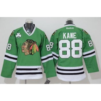Blackhawks #88 Patrick Kane Stitched Green youth NHL Jersey Blackhawks #88 Patrick Kane Stitched Green youth NHL Jersey