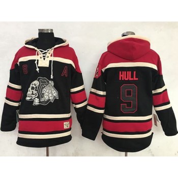 Blackhawks #9 Bobby Hull Black Sawyer Hooded Sweatshirt Stitched NHL Jersey Blackhawks #9 Bobby Hull Black Sawyer Hooded Sweatshirt Stitched NHL Jersey