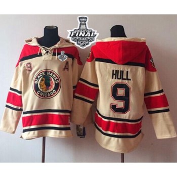 Blackhawks #9 Bobby Hull Cream Sawyer Hooded Sweatshirt 2015 Stanley Cup Stitched NHL Jersey Blackhawks #9 Bobby Hull Cream Sawyer Hooded Sweatshirt 2015 Stanley Cup Stitched NHL Jersey