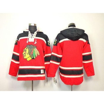 Blackhawks Blank Red Sawyer Hooded Sweatshirt Stitched NHL Jersey Blackhawks Blank Red Sawyer Hooded Sweatshirt Stitched NHL Jersey