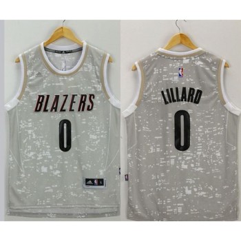 Blazers #0 Damian Lillard Grey City Light Stitched NBA Jersey Blazers #0 Damian Lillard Grey City Light Stitched NBA Jersey
