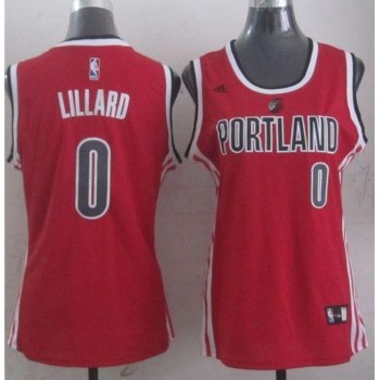 Blazers #0 Damian Lillard Red Women's Alternative Stitched NBA Jersey Blazers #0 Damian Lillard Red Women's Alternative Stitched NBA Jersey