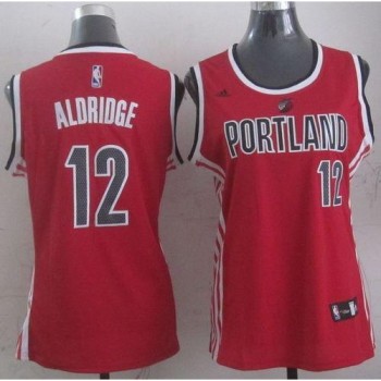 Blazers #12 Lamarcus Aldridge Red Women's Alternative Stitched NBA Jersey