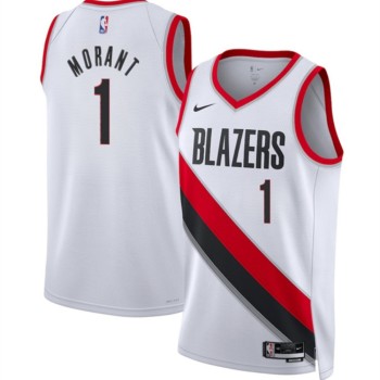 Youth's Portland Trail Blazers #1 Ja Morant Nike White 2026 Association Edition Stitched Basketball Jersey Youth's Portland Trail Blazers #1 Ja Morant Nike White 2026 Association Edition Stitched Basketball Jersey