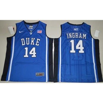 Blue Devils #14 Brandon Ingram Royal Blue Basketball Elite V Neck Stitched NCAA Jersey