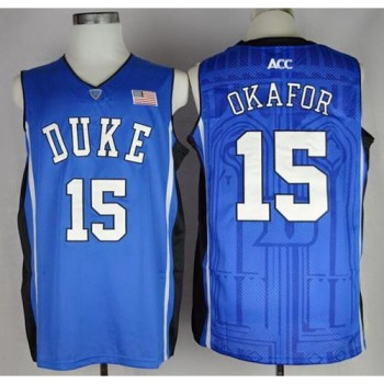 Blue Devils #15 Jahlil Okafor Blue Basketball Stitched NCAA Jersey Blue Devils #15 Jahlil Okafor Blue Basketball Stitched NCAA Jersey