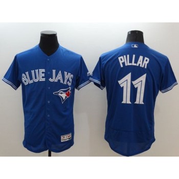 Blue Jays #11 Kevin Pillar Blue Flexbase Authentic Collection Stitched MLB Jersey